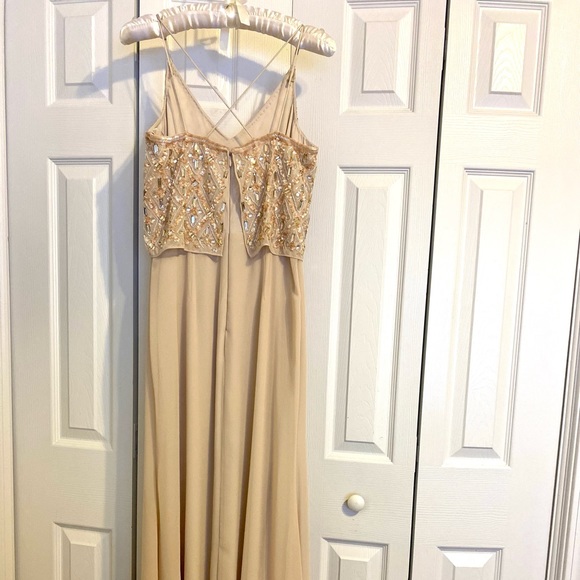 Aidan Mattox Blush beaded dress (size 2) - Picture 4 of 5